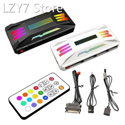 Upgrade Coolmoon Wireless Remote Control Chassis Fan Hub 8X4