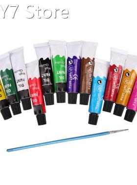 12 Colors Oil Painting Paint Drawing Pigment 12ml Tubes with