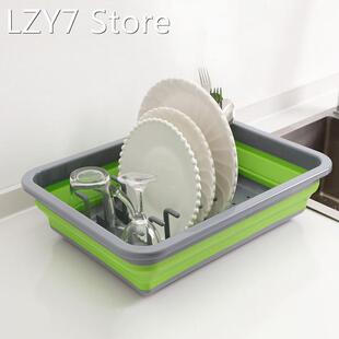Foldable DIY Dish Rack Kitchen Storage Holder Drainer Bowl T