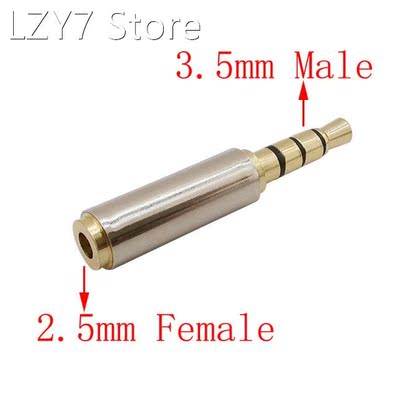 1Pcs Metal 3.5mm Plug to 2.5mm Jack 4 Pole Stereo Audio Adap