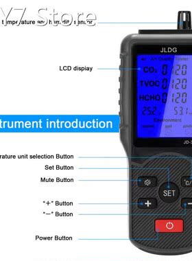 Multifunctional JD-3002 Air Quality Tester CO2 Sensor Air Qu