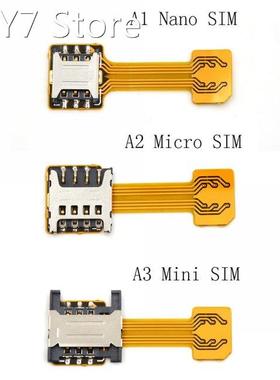 Hybrid Double Dual Sim Card Adapter Micro SD Nano Sim Extens