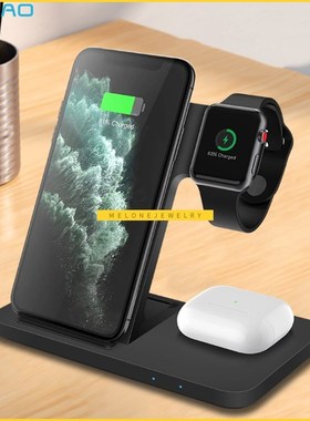 15W Wireless Charger Stand 3 in 1 Qi Fast Charging Dock Stat