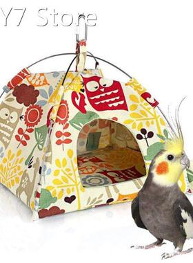 Bird Parrot Nest House Bed Habitat Cave Hanging Tent Parakee