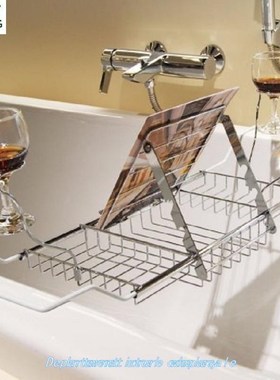 STainlESS STEEl BaTHTuB HoldEr Tray BaTH Caddy ExTEnding Sid