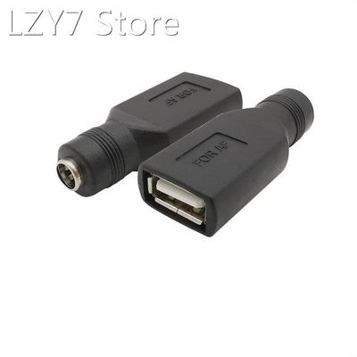 5/2/1PCS Black 5V USB Female Jack to DC Jack 5.5x2.1mm Femal