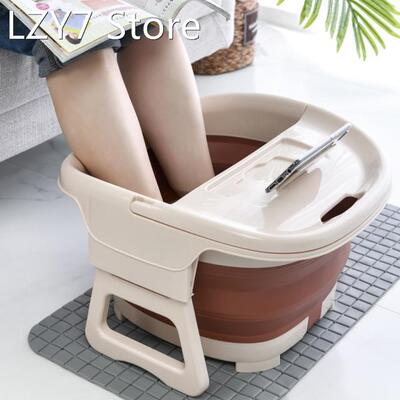 Foldable Foot Bath Bucket Footbath Plain Foaming Massage Buc