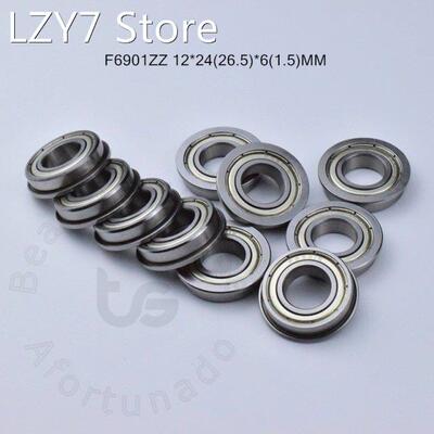 Flange 10pcs F6901ZZ 12*24(26.5)*6(mm) Free shipping chrome
