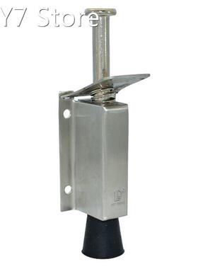 Heavy Duty Door Stopper Zinc Alloy Soft Rubber Foot Spring L