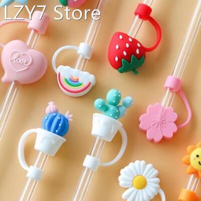 1PC Creative Silicone Straw Stopper Reusable Dust Cap Straw