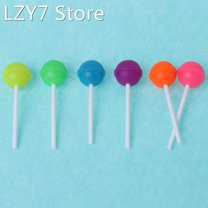 6Pcs Creative Sweet Candy Lolipop Eraser Cleaner For Kids Gi