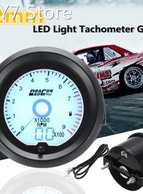 2 52mm Universal 12V Car Tachometer Gauge 7 Colors Digital