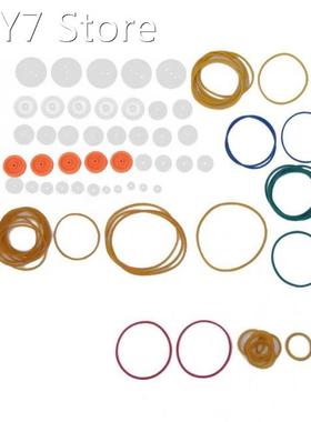 84Pcs Transmission Belt Pulley Rubber Band Combination Set f