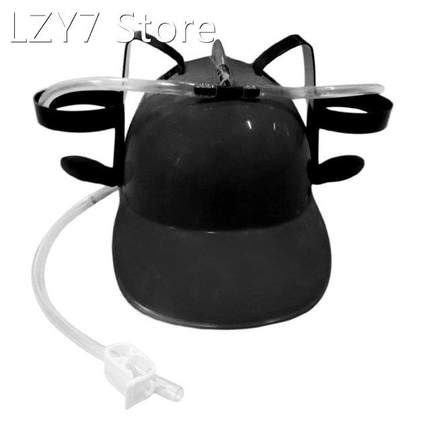 Beer Soda Drinks Guzzler Helmet Fun Drinking Hat Straw Hat B