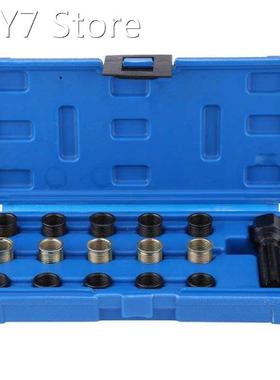 16Pcs 14mm x 1.25 Spark Plug Thread Repair Tool Kit M16 Tap