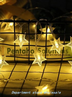 20 LED Five Pointed Star shape Lighting String Twinkle Light