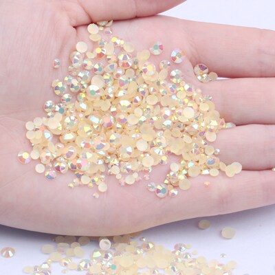 Nail Rhinestones 1000pcs 3mm Resin Rhinestones Flatback Rou