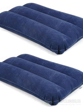 Outdoor Foldable Inflatable Pillow Travel Sleep Air Blue Cam