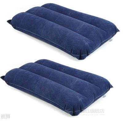 Outdoor Foldable Inflatable Pillow Travel Sleep Air Blue Cam