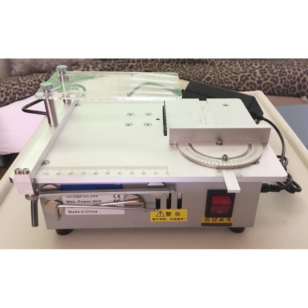 Aluminum miniature table saw high precision DC 24V  cutting