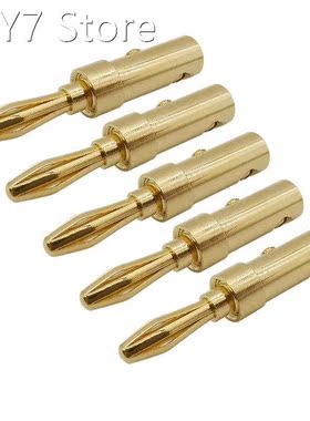 5Pcs Gold-plated 4mm Banana Plug Copper Audio Speaker Solder