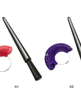 1pcs Black Ring Size Scale Mandrel  With Standard Circl