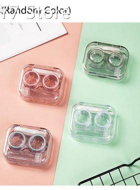 Portable Clear Flip Top Contact Lens Case Travel Kit St