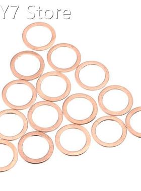 15Pcs/Set Copper Washers Flat Seal Ring Fitting For Car Moto