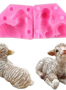 3D Sheep Silicone Soap Mold Candle Polymer Clay Molds Fondan