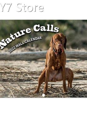 2022 Calendar - Pooping Dogs Wall Calendar, Funny Calendar G