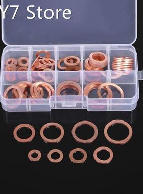 80pcs M6-M20 8 Sizes Solid Copper Gasket Washers Sealing Rin