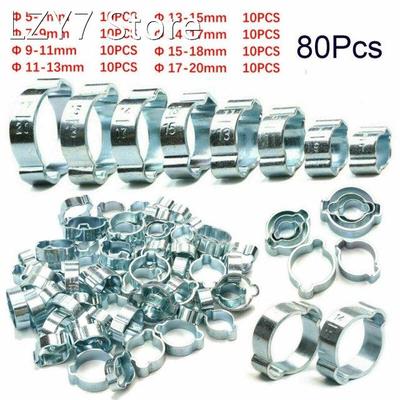 80pcs Douglas Ear Clamp O Clips - Crimp O Clip Air Silicone