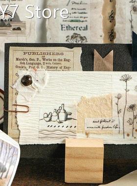 Vintage Flower Washi Paper Strip Tape Collection Record Hand