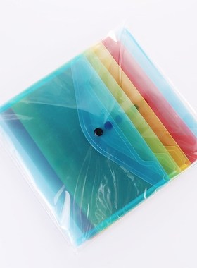 12pcs/set Color Transparent Plastic A5 Folders File Bag Docu