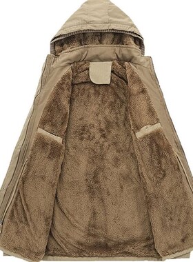 Winter Mens Hooded Coat warm parkas casual jacket 男加绒棉衣
