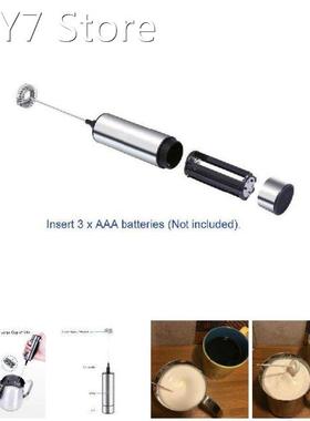 Electric Mixer Milk Frother Handheld Double Spring Whisk Hea