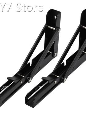 2 Pcs Triangular Partition Folding Shelf Brackets Heavy Duty
