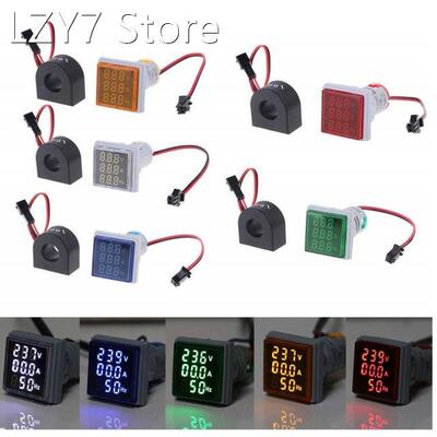 Digital Voltmeter Ammeter HZ Hertz Frequency Meter 22mm Roun