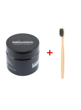 Activated Carbon Teeth Whitening Powder with Bamboo Toothbru