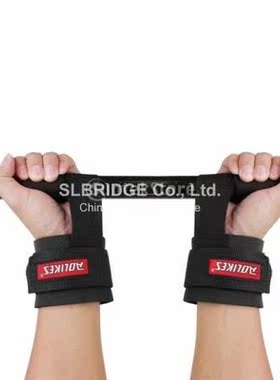 1 pair gym weight lifting bar straps wrap wrist support pr