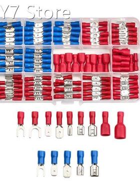 280/140pcs Assorted Insulated Spade Crimp Terminal Butt Elec