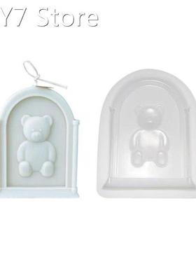 Creative Silicone Molds Sitting Bear Shape Cake Moulds Carto