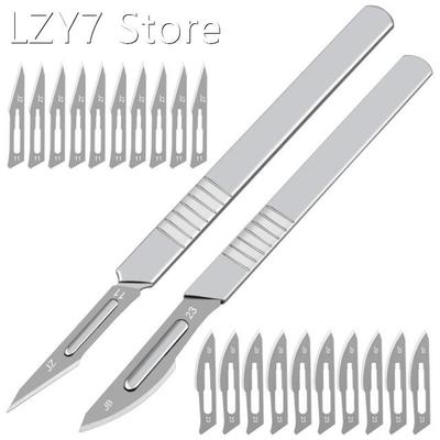 10pcs 11# 23# Carbon Steel Surgical Scalpel Blades + 1pc Han