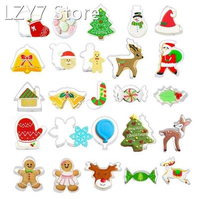 New 25 Pieces Cookie Moulds Christmas Cookie Cutters Biscuit
