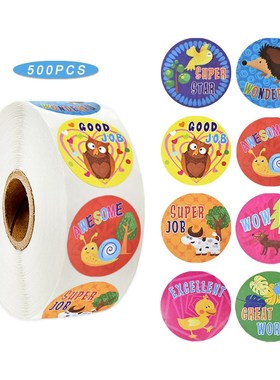 500pcs Kawaii Animals Stickers Reward Kids Cute Waterproof