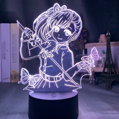 Led Night Light Anime Demon Slayer Tsuyuri Kanawo Figure for