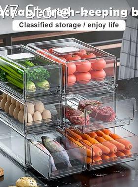 Food Storage Containers with Cover Refrigerator Drawer Stack