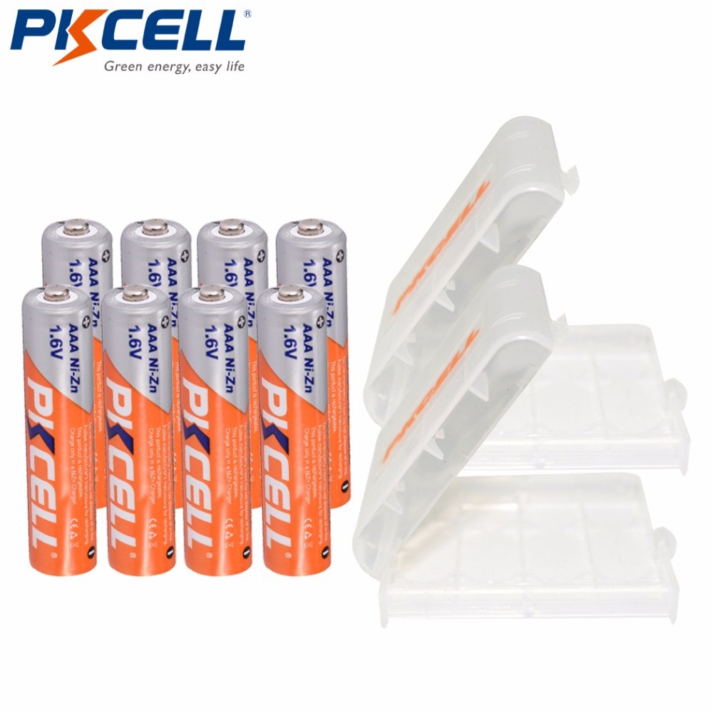 8PC X PKCELL AAA 1.6V NIZN Battery AAA Rechargeable battery