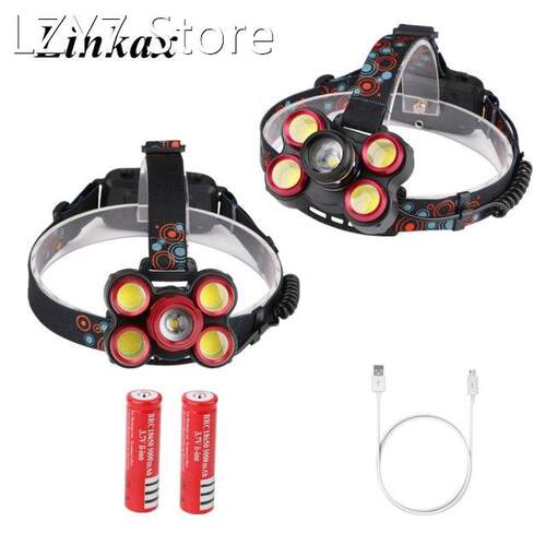 High Power Headlight headlamp CREE XM-L T6 +4*COB LED Head L