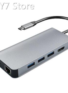 USB C Hub 8 in 1 Type C Hub with RJ45 Gigabit Ethernet Port